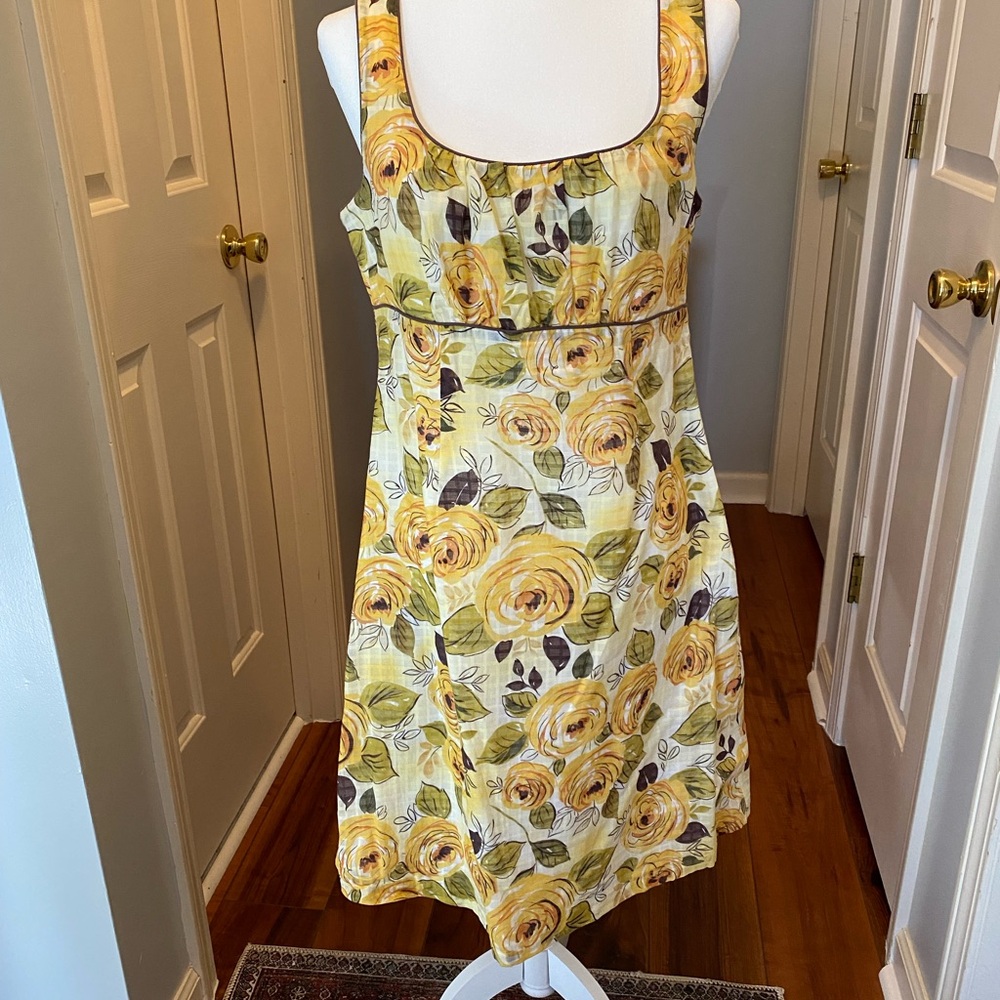 CAbi Yellow Floral Dress